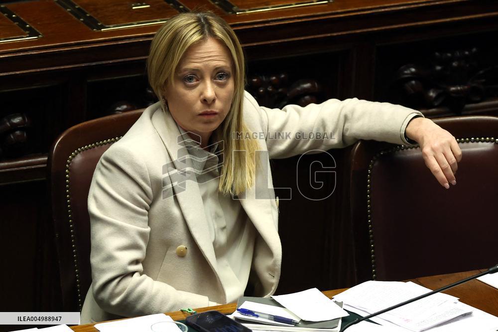 Prime Minister Meloni Addresses Chamber of Deputies - Rome