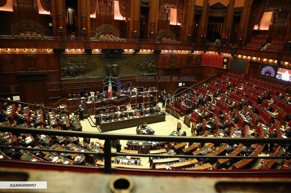 Prime Minister Meloni Addresses Chamber of Deputies - Rome