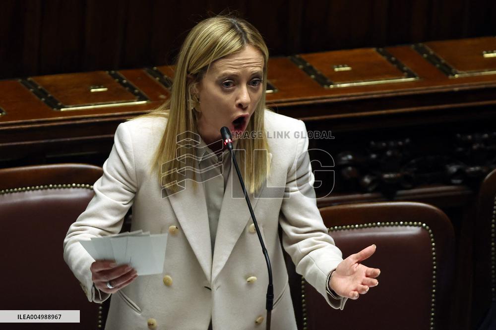 Prime Minister Meloni Addresses Chamber of Deputies - Rome