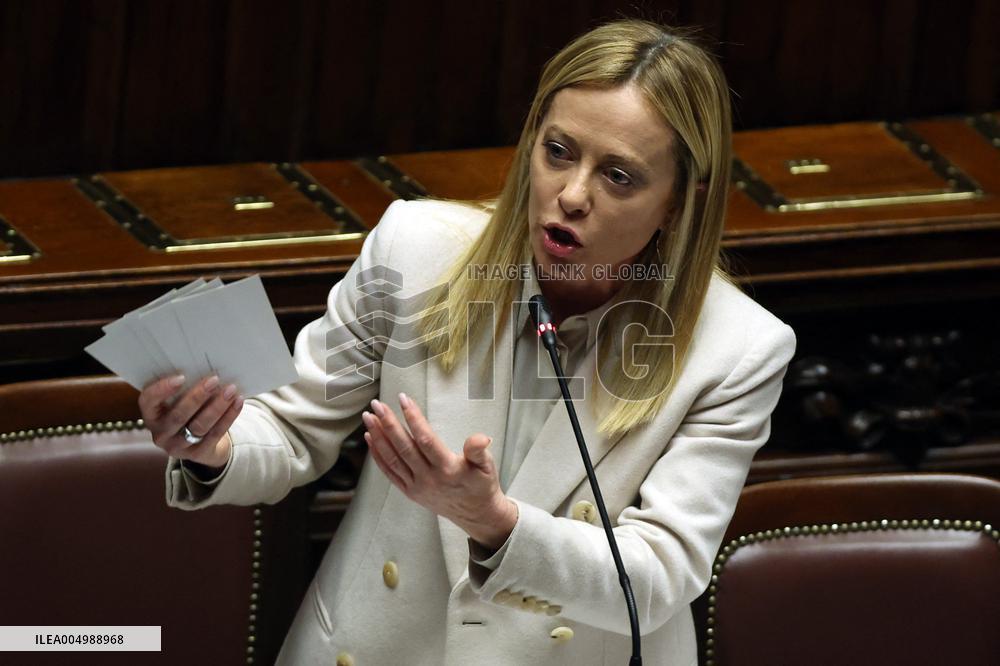 Prime Minister Meloni Addresses Chamber of Deputies - Rome