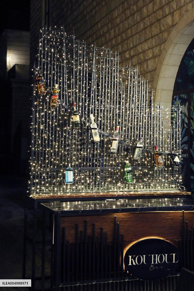 Christmas Decorations Light up The Streers of Jounieh - Lebanon