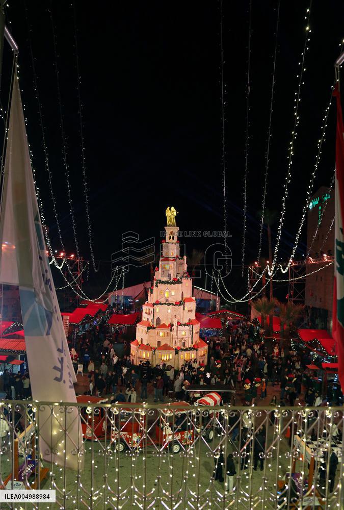 Christmas Decorations Light up The Streers of Jounieh - Lebanon
