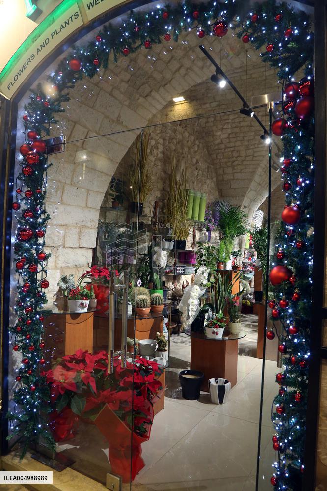 Christmas Decorations Light up The Streers of Jounieh - Lebanon