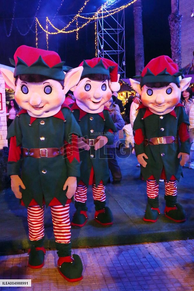 Christmas Decorations Light up The Streers of Jounieh - Lebanon