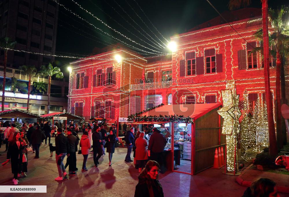 Christmas Decorations Light up The Streers of Jounieh - Lebanon