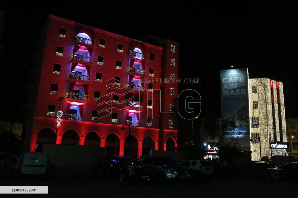 Christmas Decorations Light up The Streers of Jounieh - Lebanon
