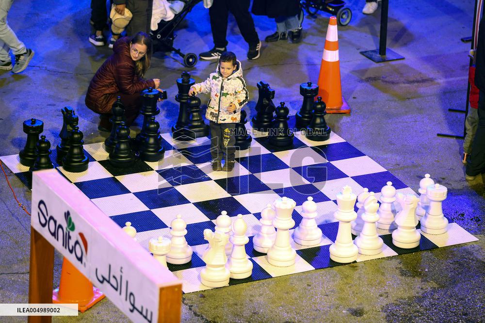 Christmas Decorations Light up The Streers of Jounieh - Lebanon