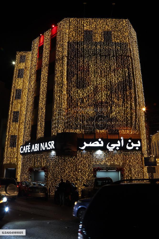 Christmas Decorations Light up The Streers of Jounieh - Lebanon