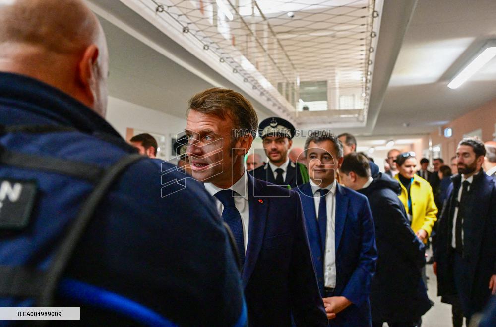 President Macron Inaugurates Baumettes 3 Extension - Marseille