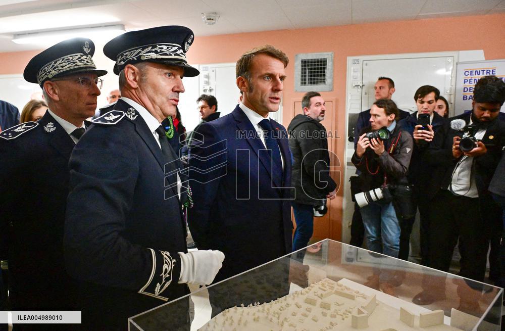President Macron Inaugurates Baumettes 3 Extension - Marseille