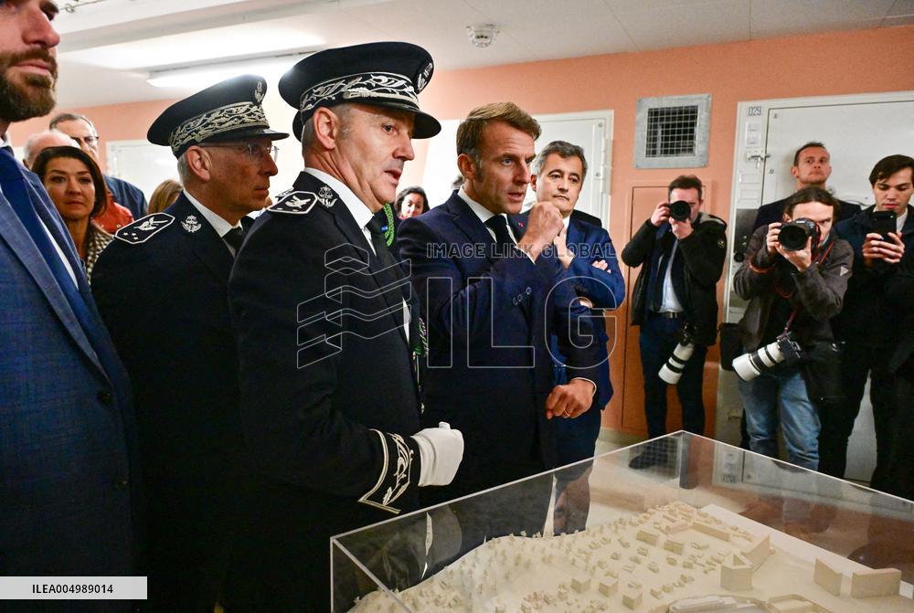 President Macron Inaugurates Baumettes 3 Extension - Marseille