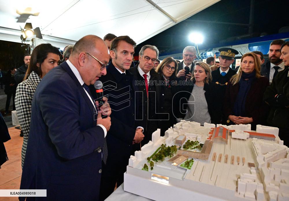 President Macron Visits Expansion Marseille Saint-Charles Site - Marseille