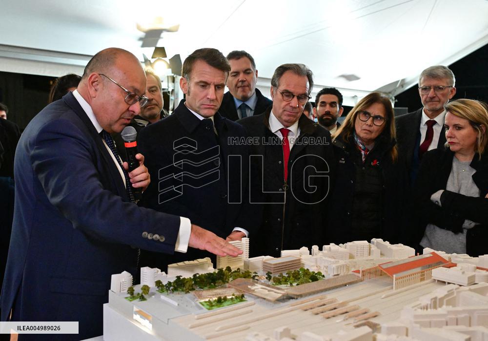 President Macron Visits Expansion Marseille Saint-Charles Site - Marseille