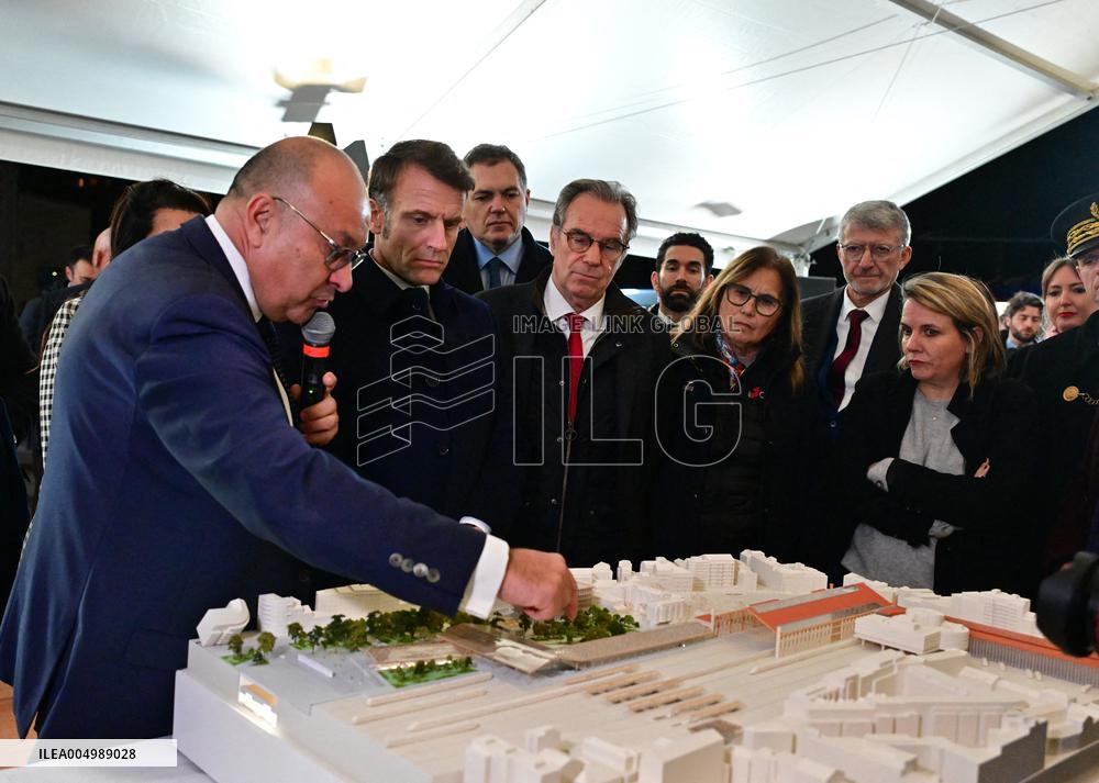 President Macron Visits Expansion Marseille Saint-Charles Site - Marseille