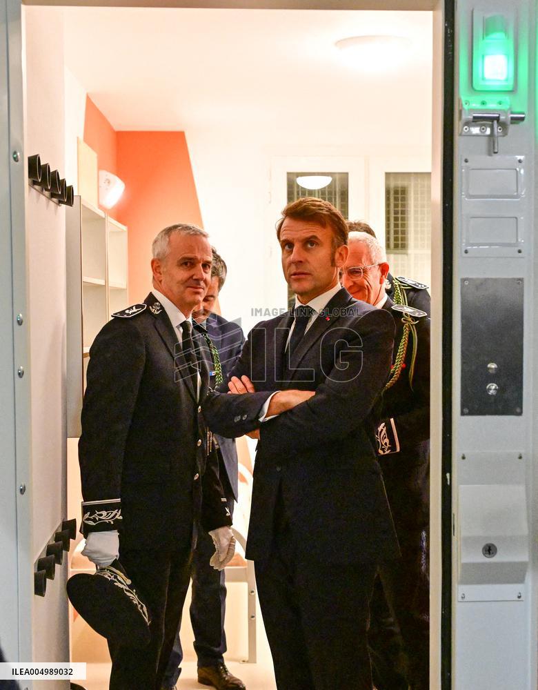 President Macron Inaugurates Baumettes 3 Extension - Marseille