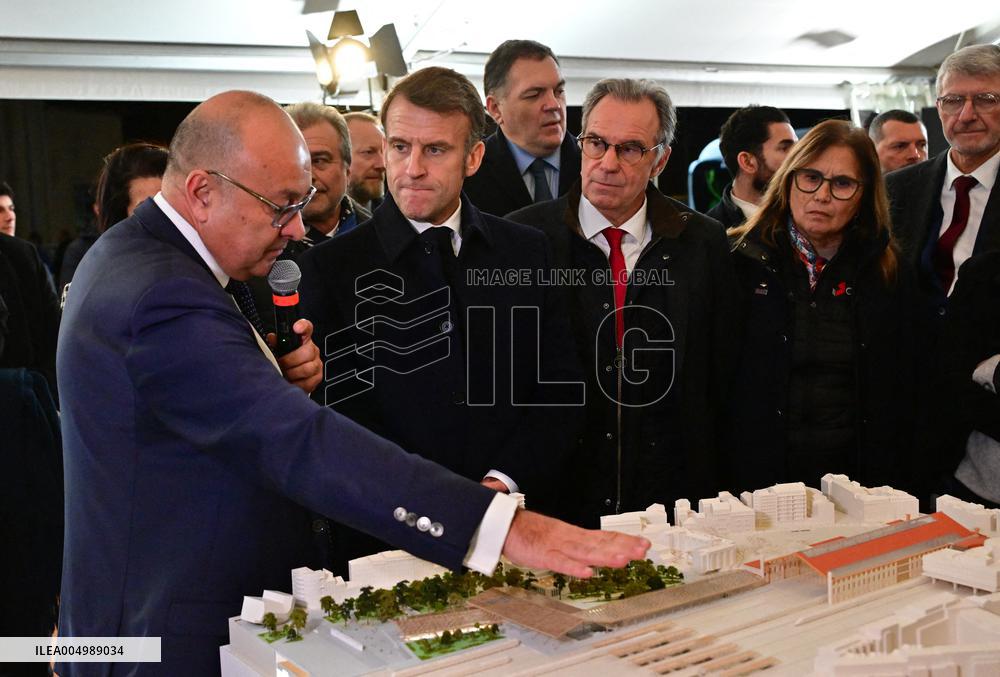 President Macron Visits Expansion Marseille Saint-Charles Site - Marseille