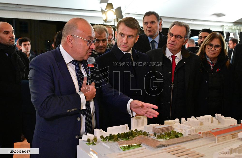 President Macron Visits Expansion Marseille Saint-Charles Site - Marseille