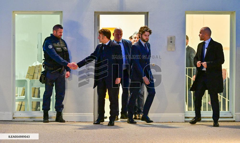 President Macron Inaugurates Baumettes 3 Extension - Marseille