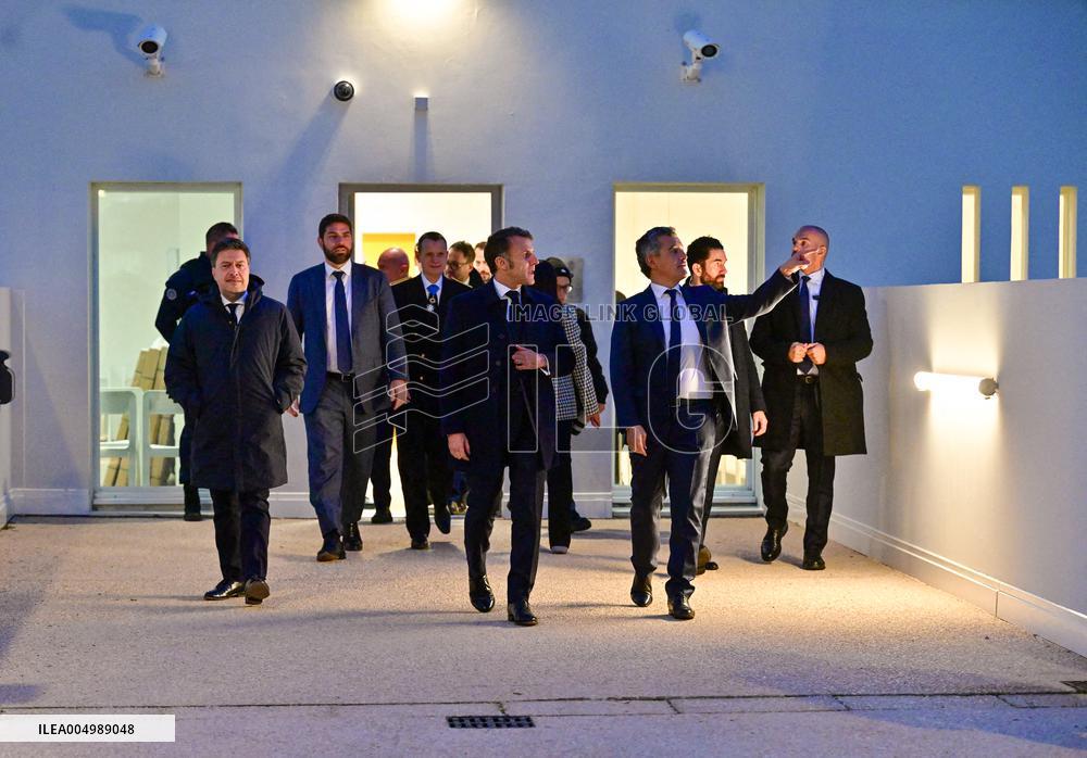 President Macron Inaugurates Baumettes 3 Extension - Marseille