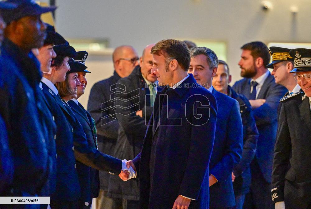 President Macron Inaugurates Baumettes 3 Extension - Marseille