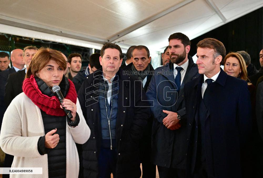 President Macron Visits Expansion Marseille Saint-Charles Site - Marseille