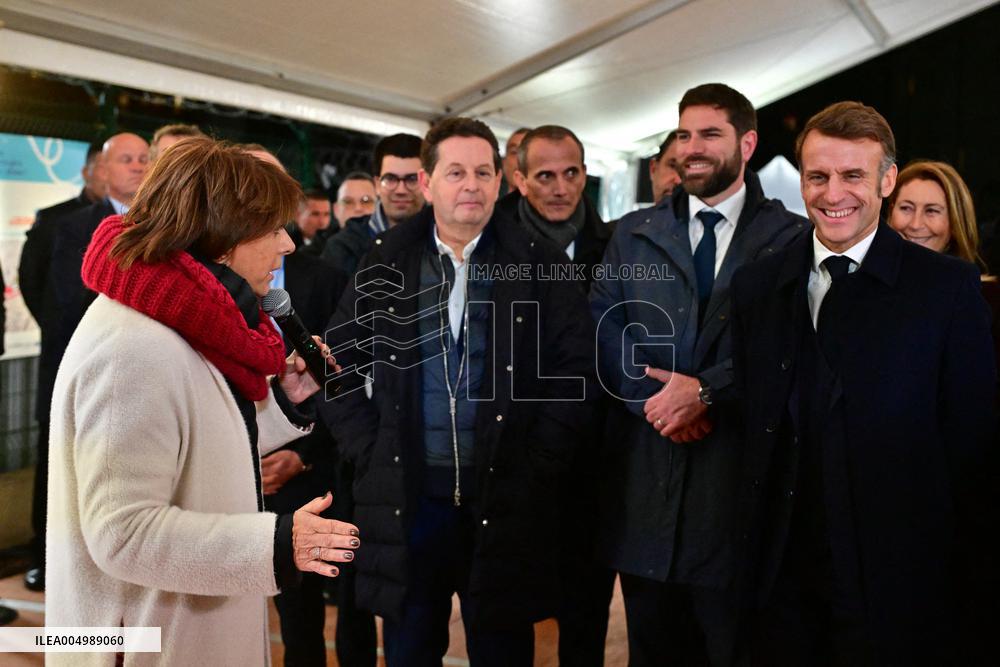 President Macron Visits Expansion Marseille Saint-Charles Site - Marseille