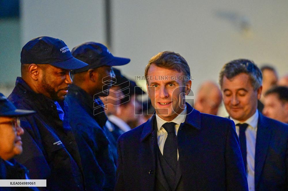 President Macron Inaugurates Baumettes 3 Extension - Marseille