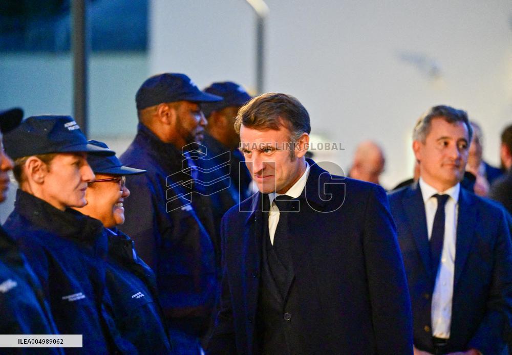 President Macron Inaugurates Baumettes 3 Extension - Marseille