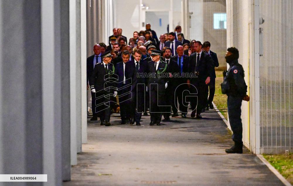 President Macron Inaugurates Baumettes 3 Extension - Marseille