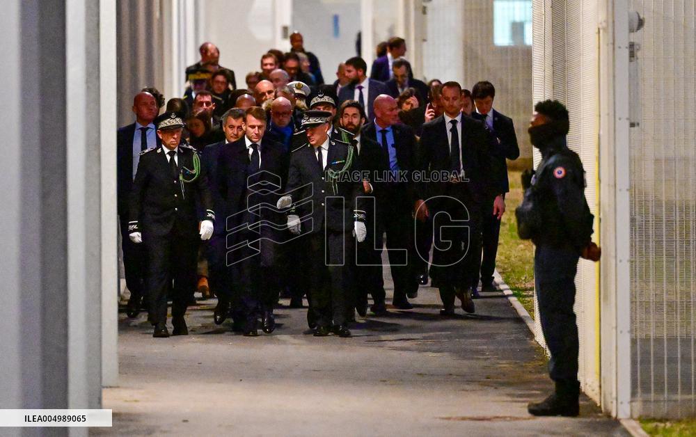 President Macron Inaugurates Baumettes 3 Extension - Marseille