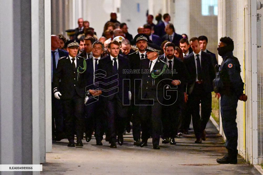 President Macron Inaugurates Baumettes 3 Extension - Marseille