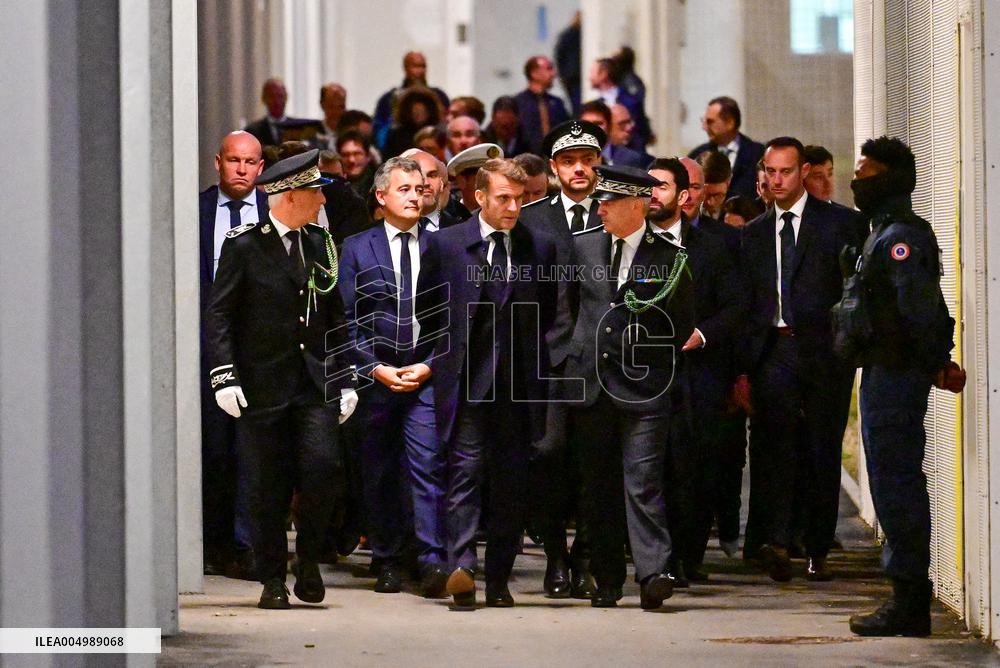 President Macron Inaugurates Baumettes 3 Extension - Marseille