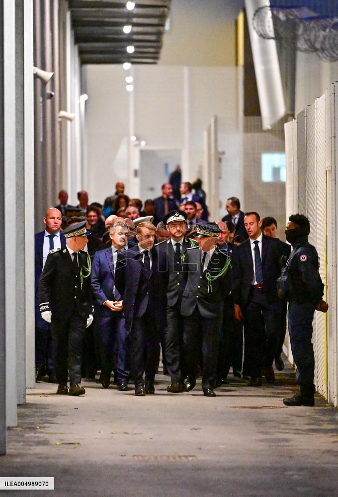 President Macron Inaugurates Baumettes 3 Extension - Marseille