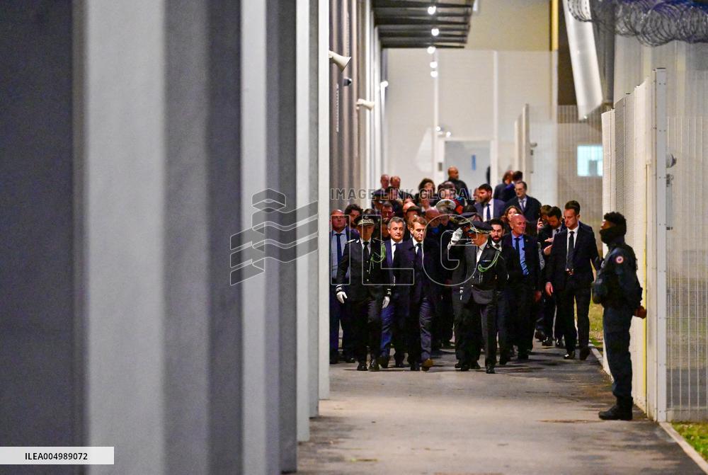 President Macron Inaugurates Baumettes 3 Extension - Marseille