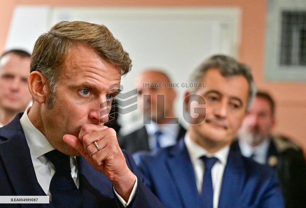 President Macron Inaugurates Baumettes 3 Extension - Marseille