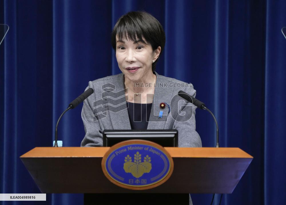 PM Takaichi meets press after parliamentary session ends