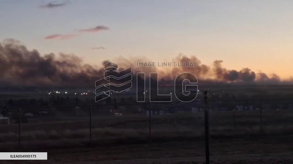 US: Grass Fire Forces Evacuations Near Cheyenne, Wyoming