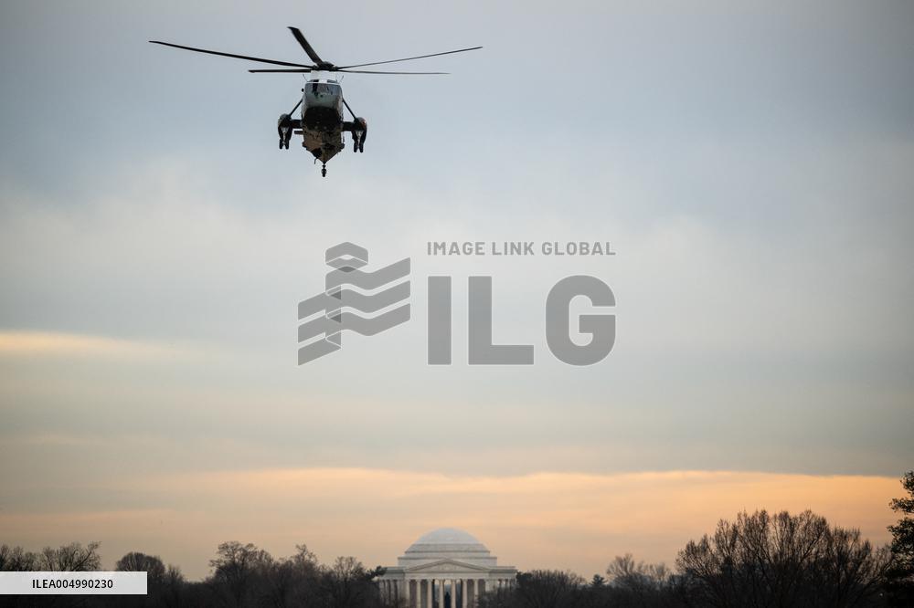 President Donald Trump on the South Lawn of the White House - DC