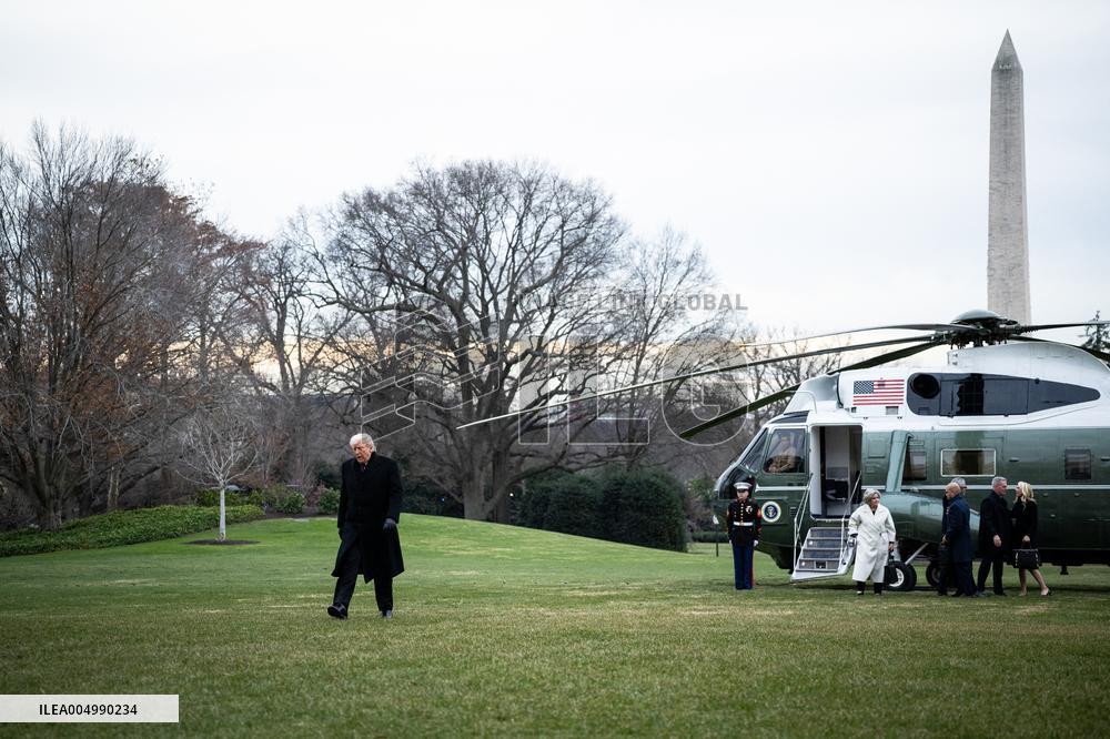 President Donald Trump on the South Lawn of the White House - DC
