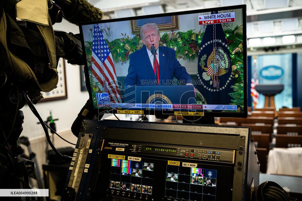 President Donald Trump Delivers An Address To The Nation - DC