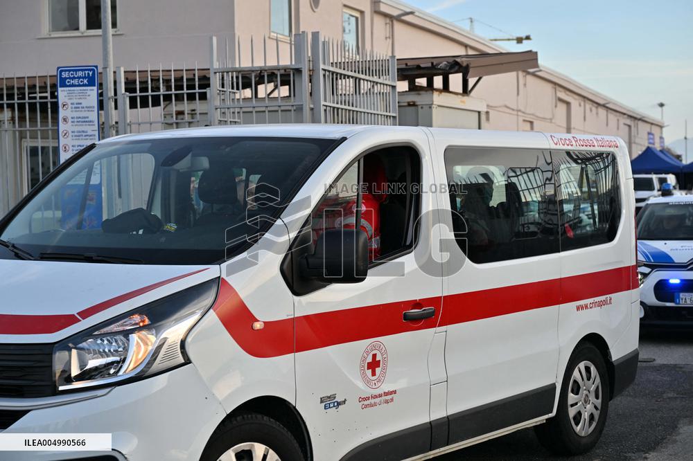 Emergency Rescue Ship Arrives In Port - Naples