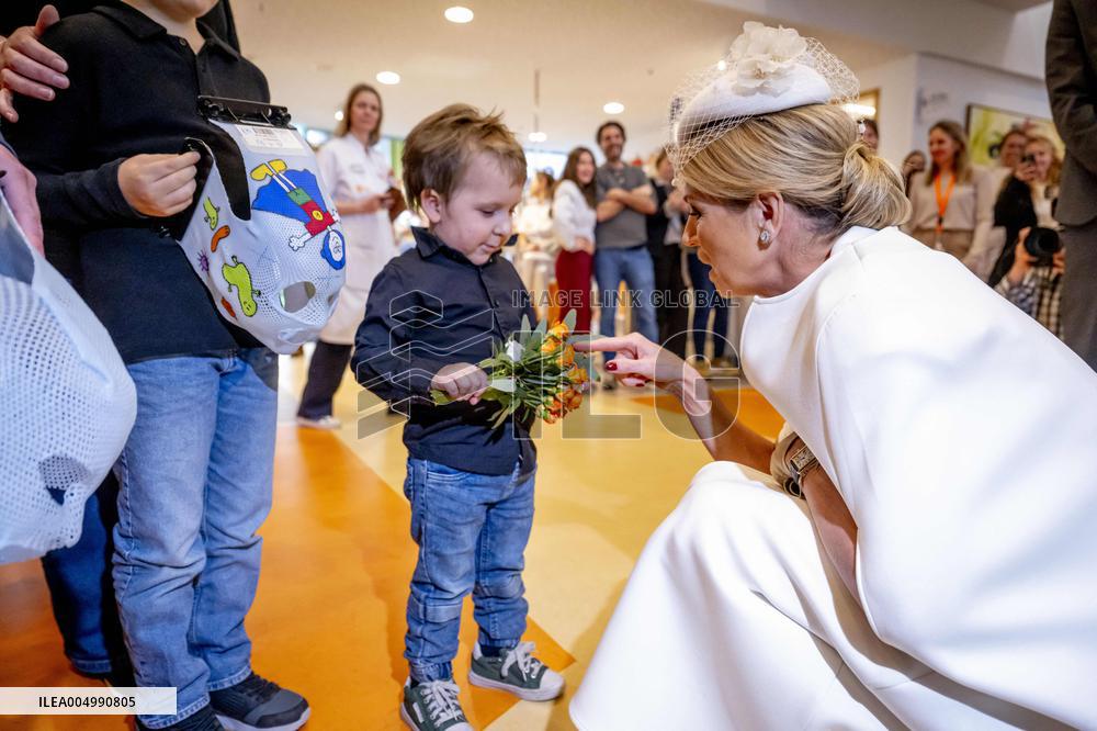 Queen Maxima Meets Children Before Signing Partnership - Utrecht