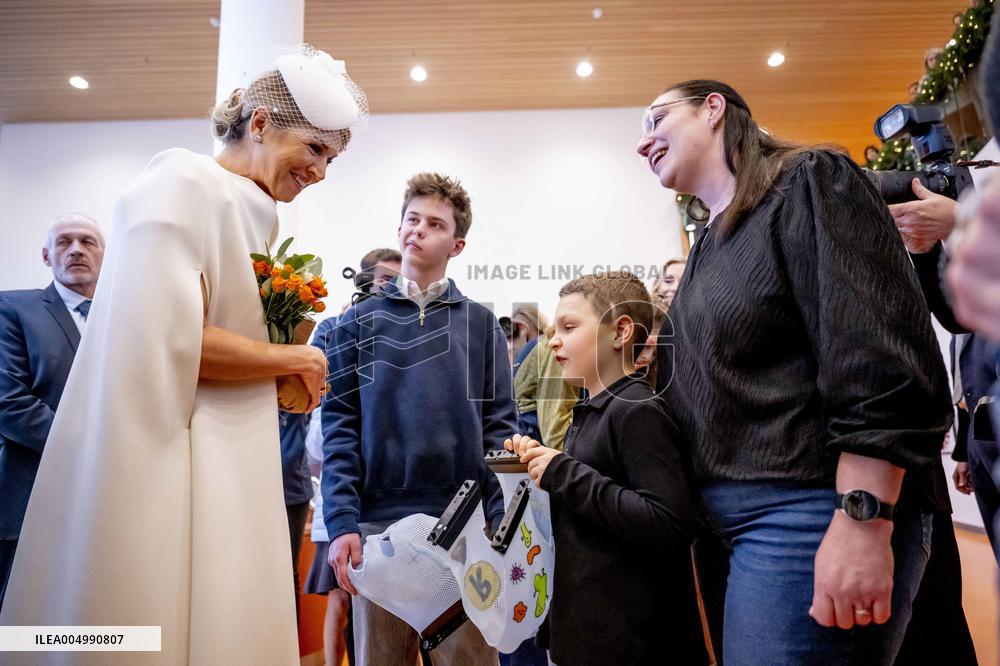 Queen Maxima Meets Children Before Signing Partnership - Utrecht