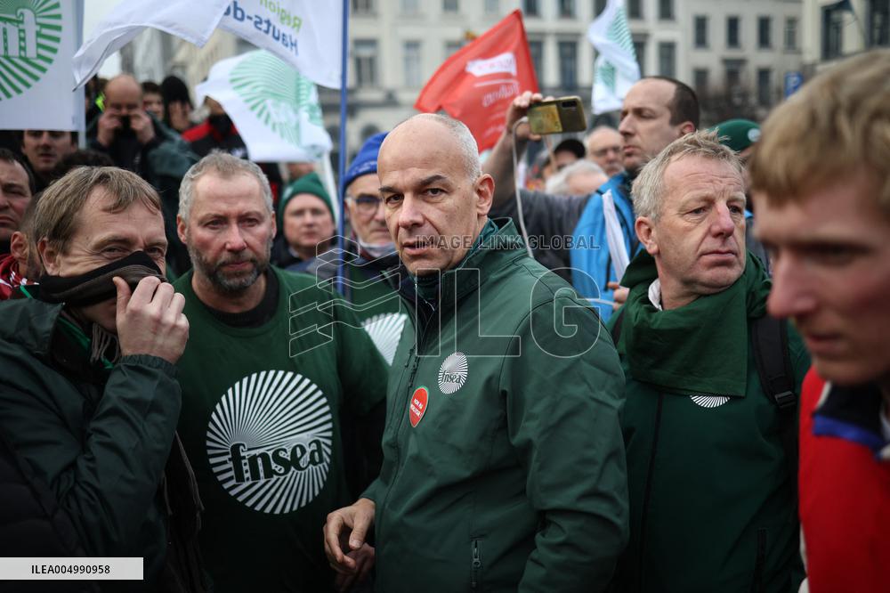 Farmers Protest Ahead Of EU Summit - Brussels