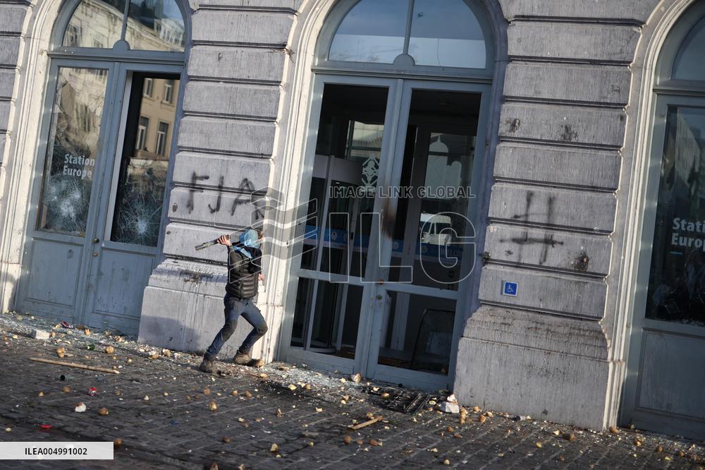 Farmers Protest Ahead Of EU Summit - Brussels