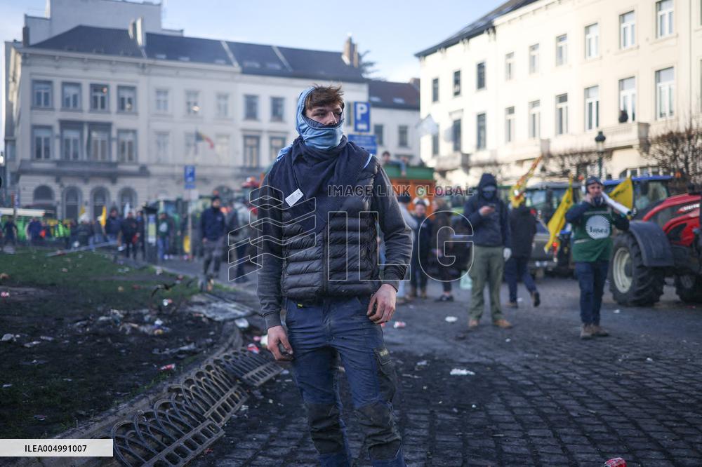 Farmers Protest Ahead Of EU Summit - Brussels