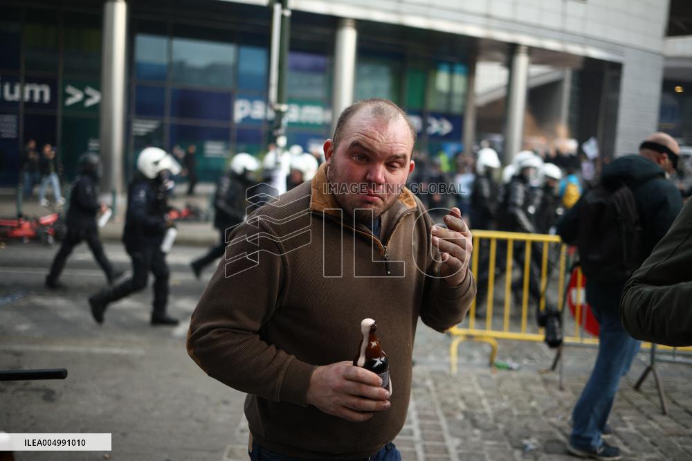 Farmers Protest Ahead Of EU Summit - Brussels