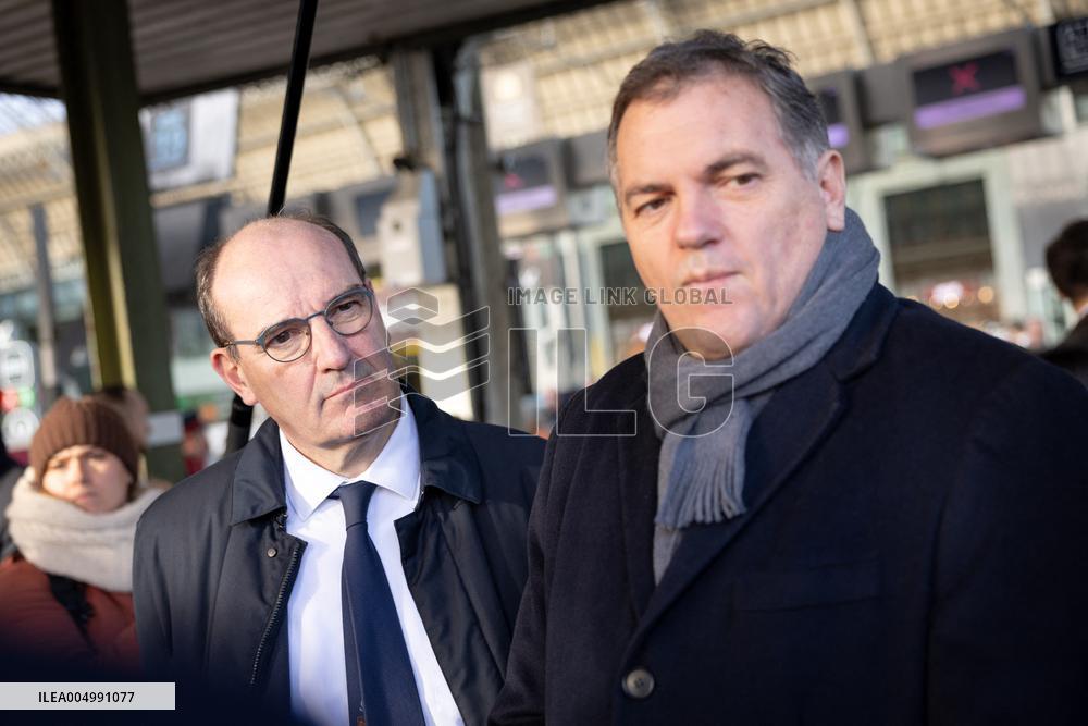 Visit of the Minister of Transport and the President of the SNCF at the Gare de Lyon - Paris AJ