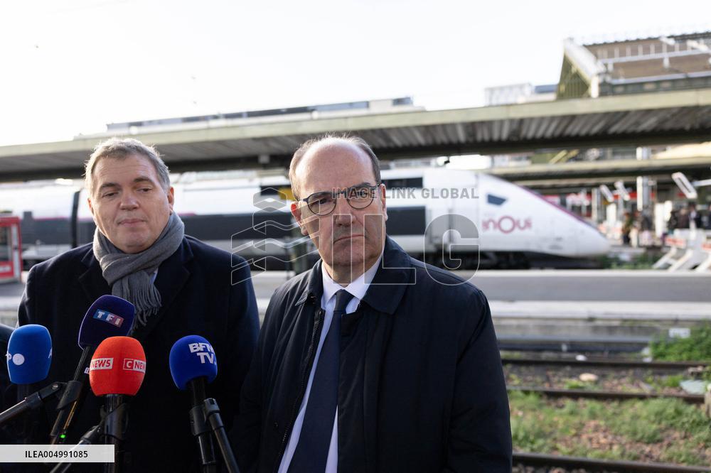 Visit of the Minister of Transport and the President of the SNCF at the Gare de Lyon - Paris AJ