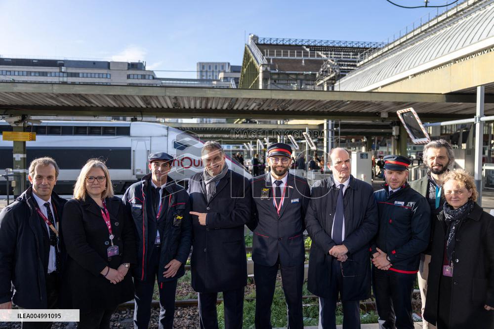 Visit of the Minister of Transport and the President of the SNCF at the Gare de Lyon - Paris AJ